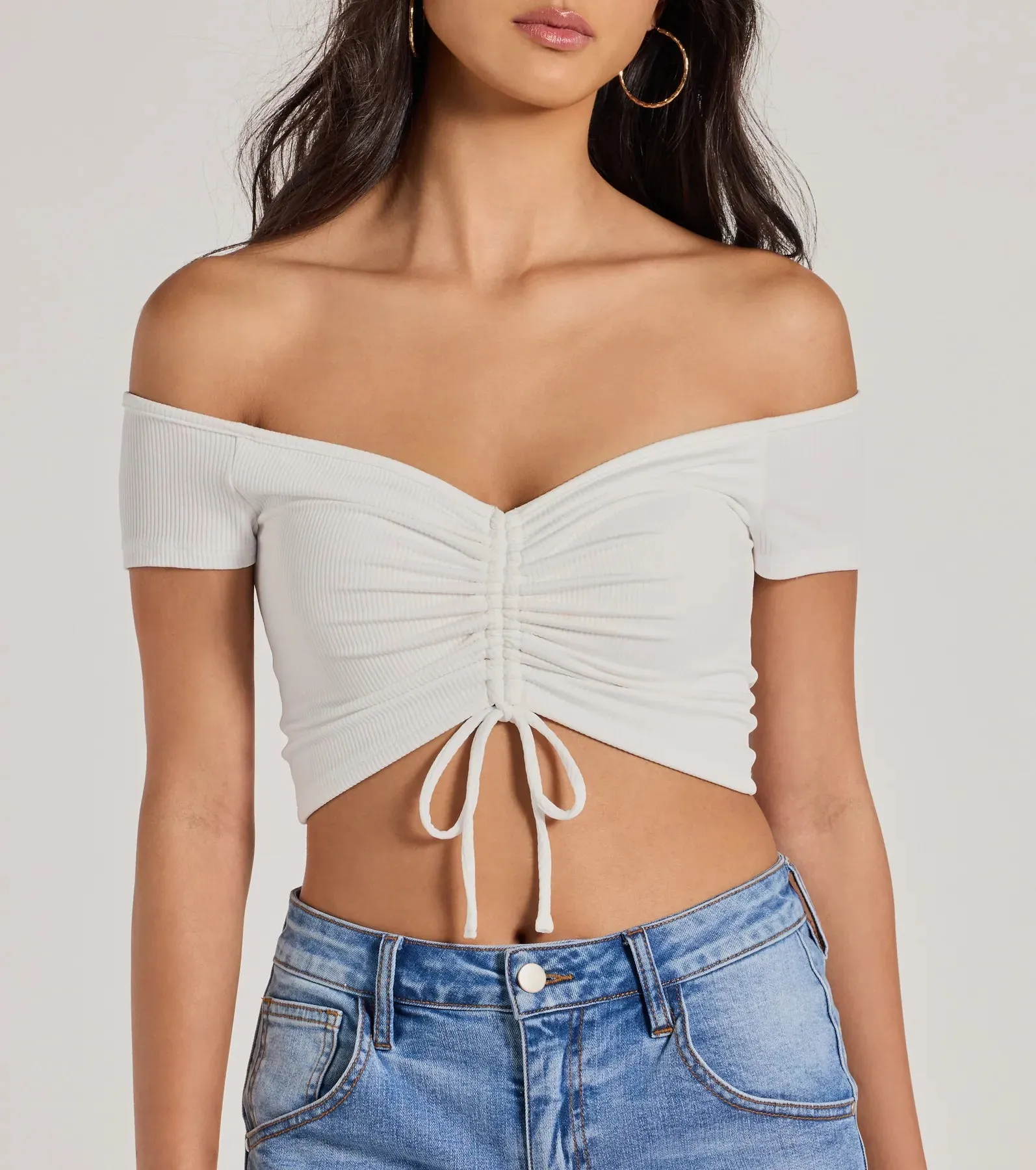 Sweet One Off-The-Shoulder Crop Top sold by Windsor product image thumbnail 4