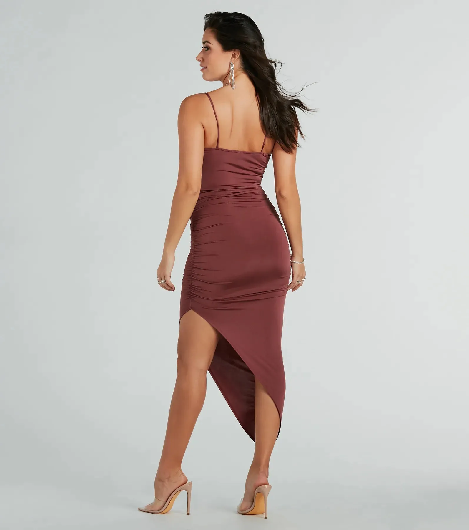 Evening Of Bliss Ruched Bodycon Midi Dress sold by Windsor product image thumbnail 2