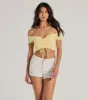 Sweet One Off-The-Shoulder Crop Top sold by Windsor