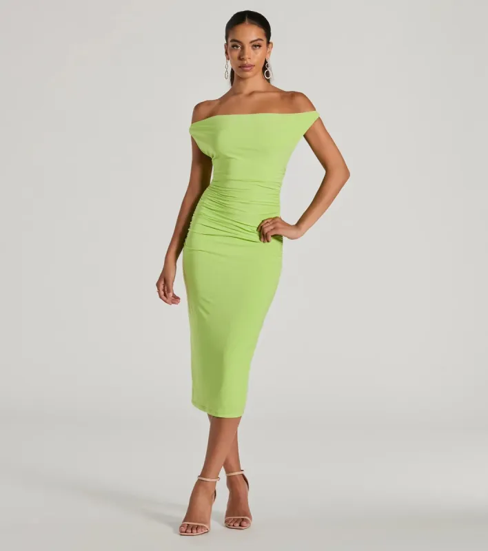 Tricks Of The Trade Convertible Bodycon Midi Dress sold by Windsor