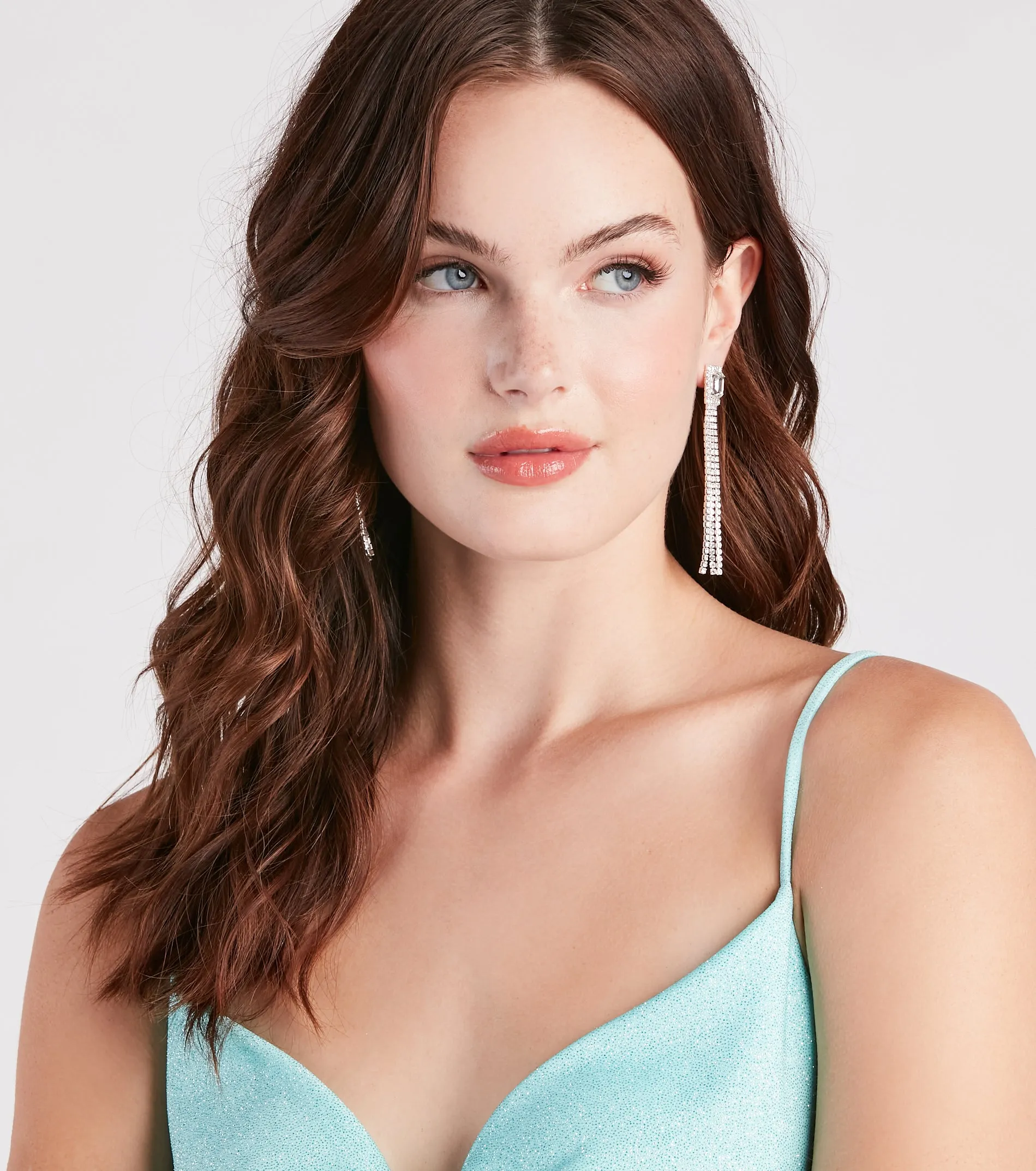 Glamorous Night Rhinestone Fringe Earrings sold by Windsor product image thumbnail 2