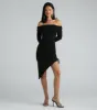 Glitzy Staple Glitter Off-The-Shoulder Midi Dress sold by Windsor