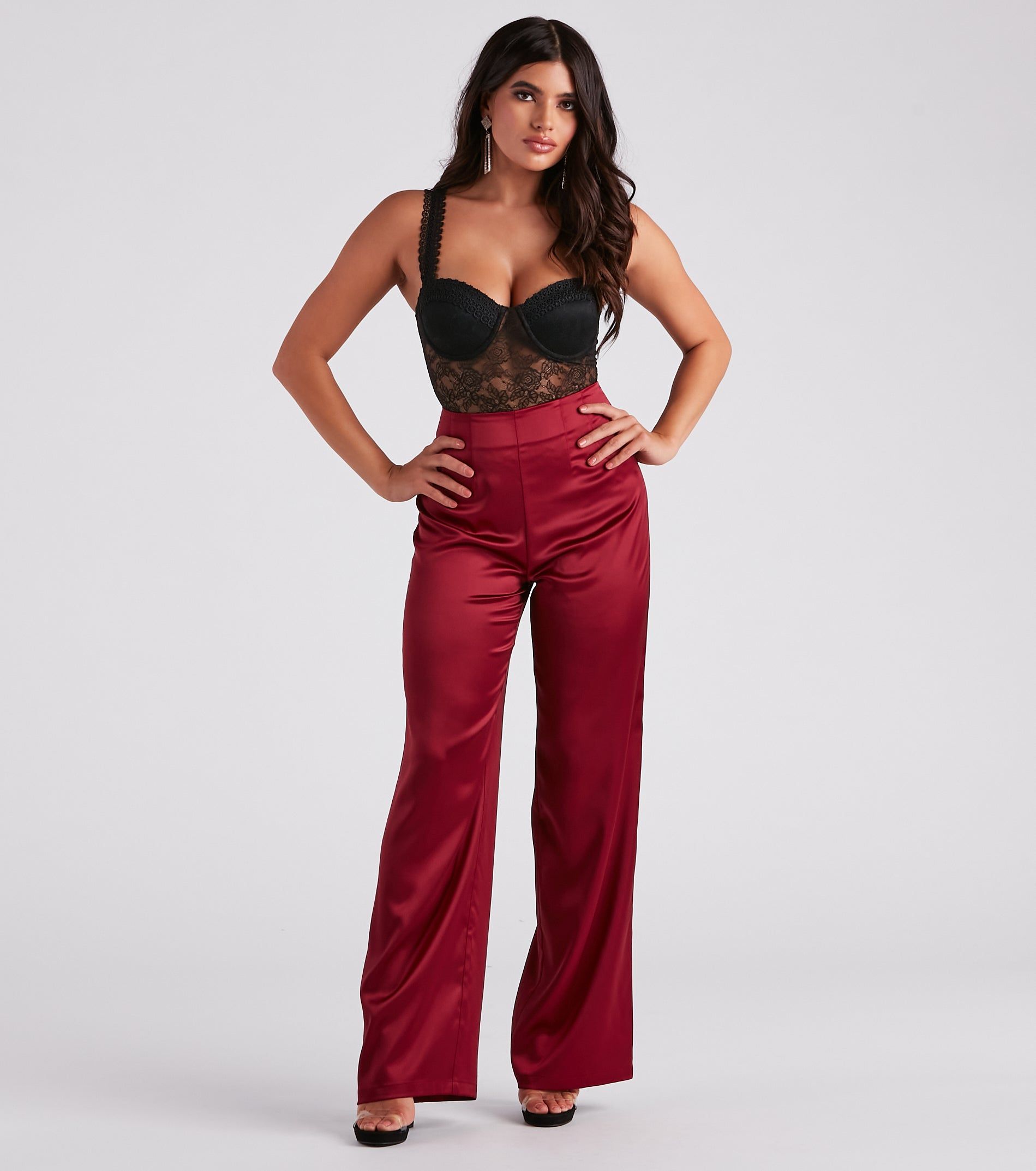 Lace Be Sheer Bustier Bodysuit sold by Windsor product image thumbnail 3