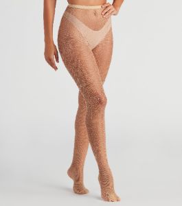 PLACEHOLDER - High Waist Heat Stone Fishnet Tights sold by Windsor