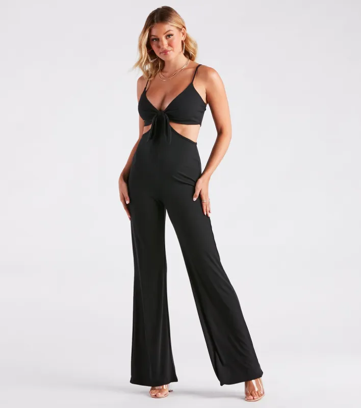 Getaway Girl Rib Knit Cutout Jumpsuit sold by Windsor