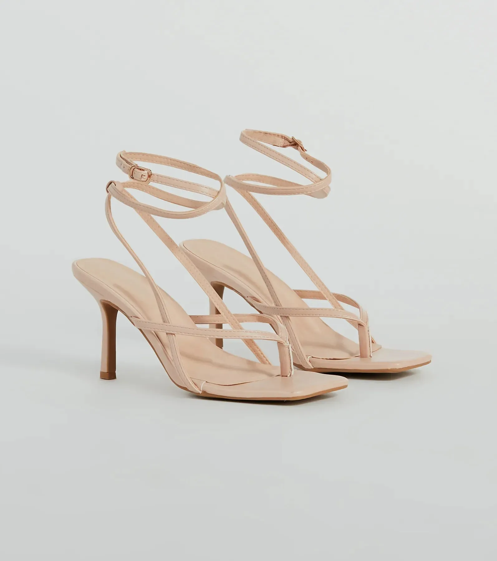 Eye-Catching Pop Strappy Thong Stiletto Sandals sold by Windsor