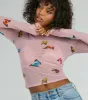 Butterfly Effect Long Sleeve Mesh Crop Top sold by Windsor