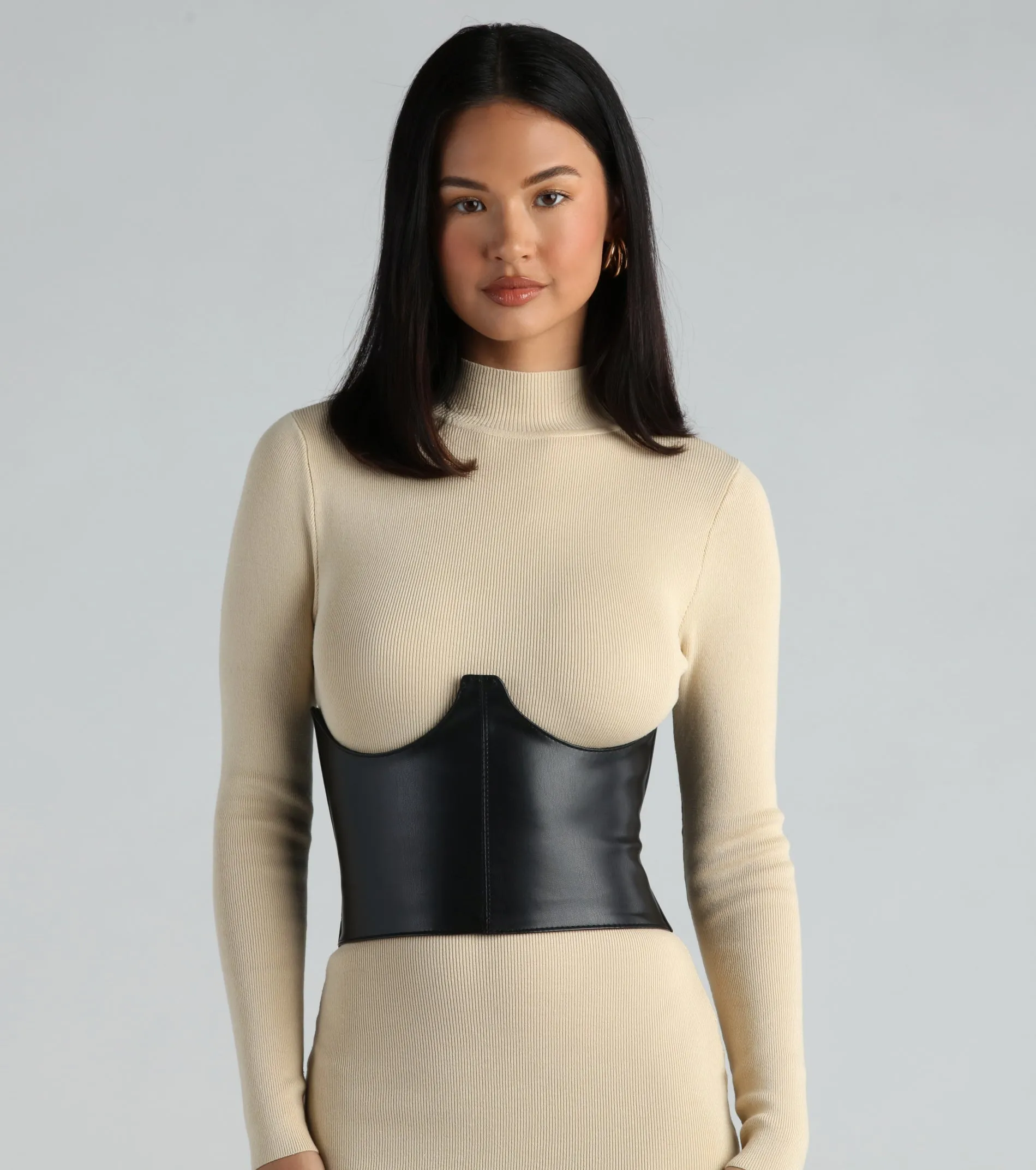 Snatched Look Faux Leather Corset Belt sold by Windsor product image thumbnail 2