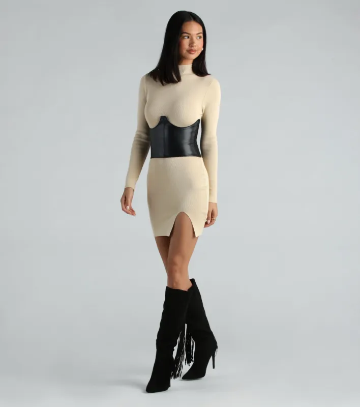 Snatched Look Faux Leather Corset Belt sold by Windsor