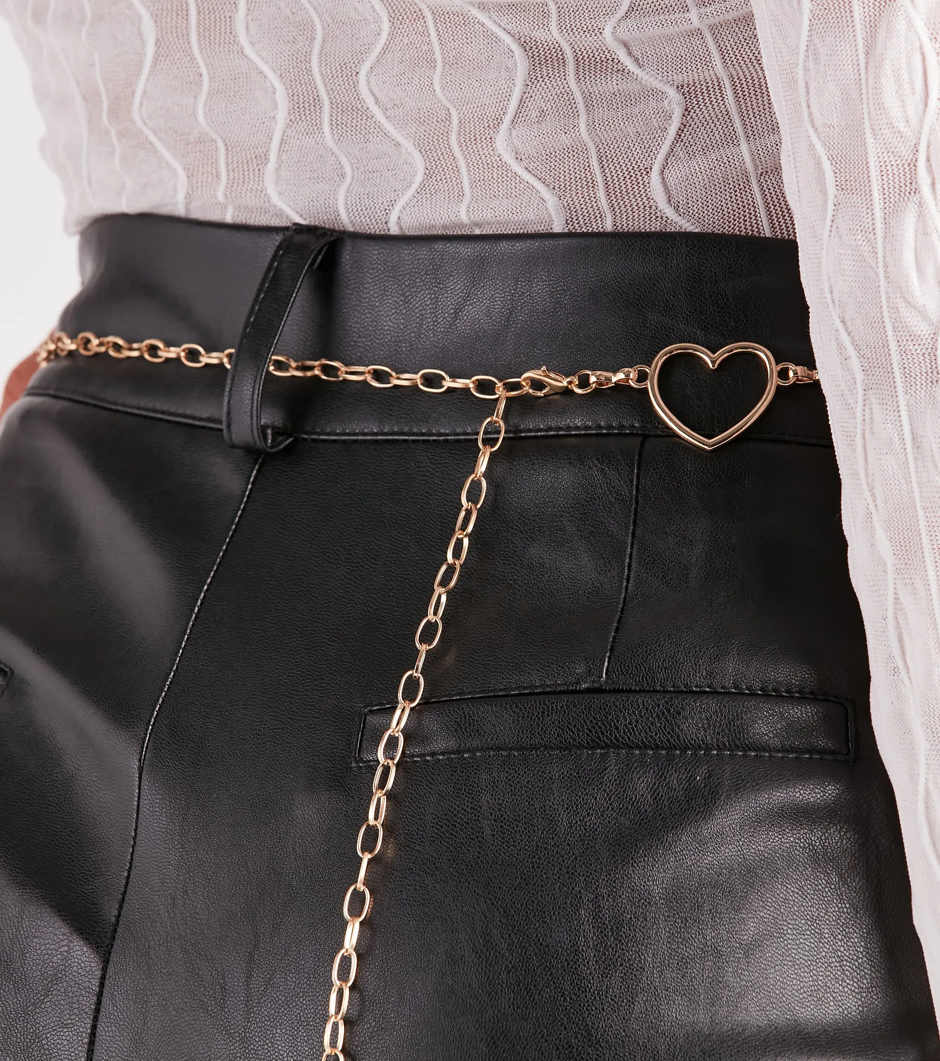 Fall For You Heart Chain Belt sold by Windsor product image thumbnail 2