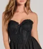 Dream Date Strapless Lace Corset Skater Dress sold by Windsor