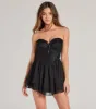 Dream Date Strapless Lace Corset Skater Dress sold by Windsor