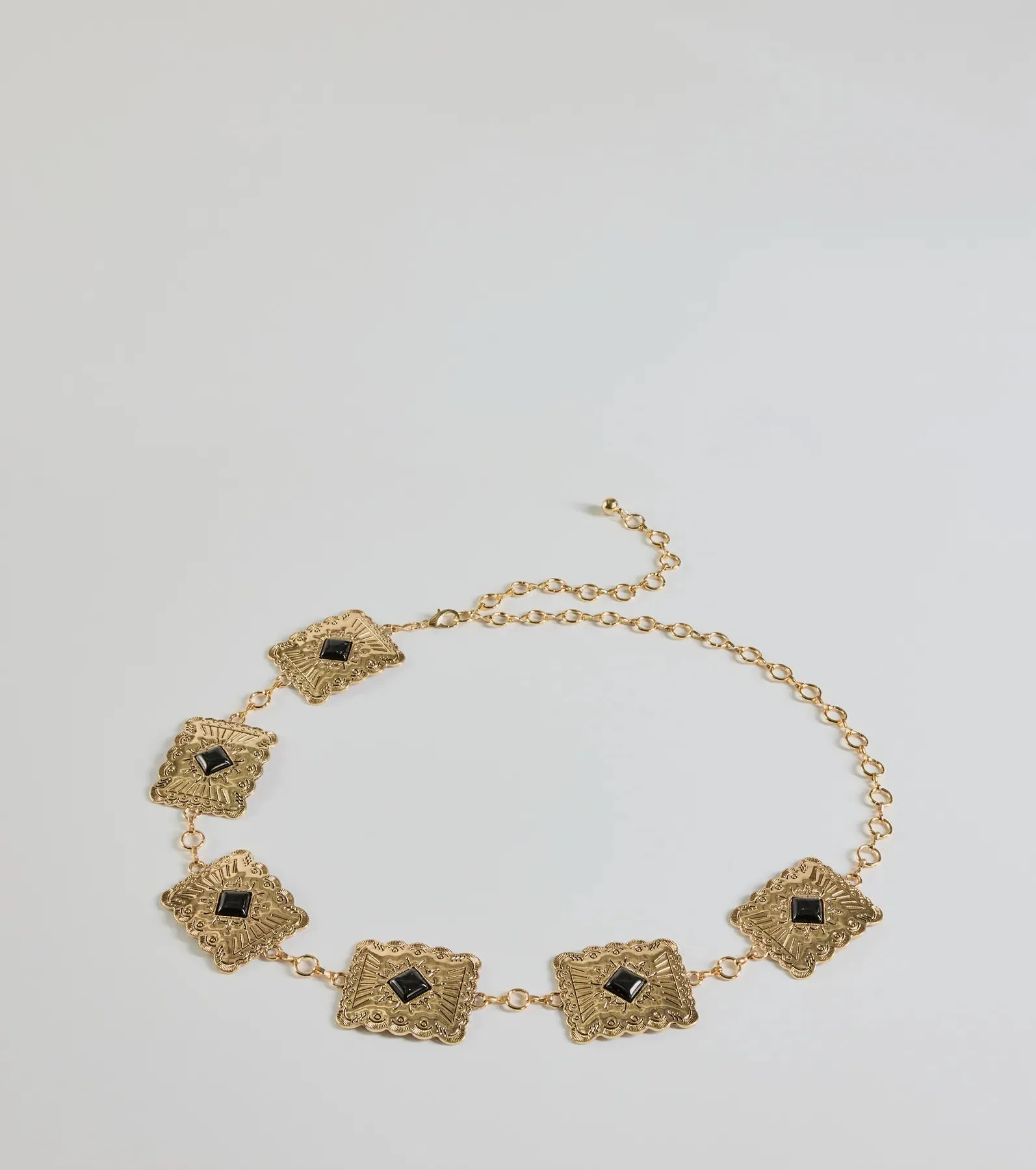 Western Vibes Colored Stone Chain Belt sold by Windsor product image thumbnail 3