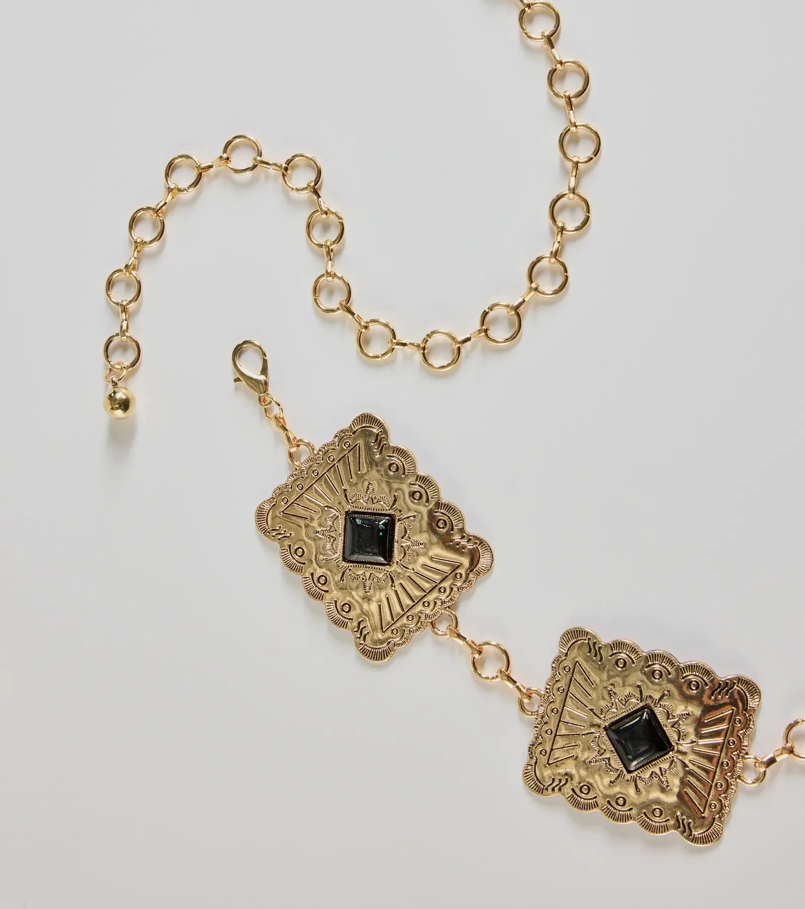 Western Vibes Colored Stone Chain Belt sold by Windsor product image thumbnail 4