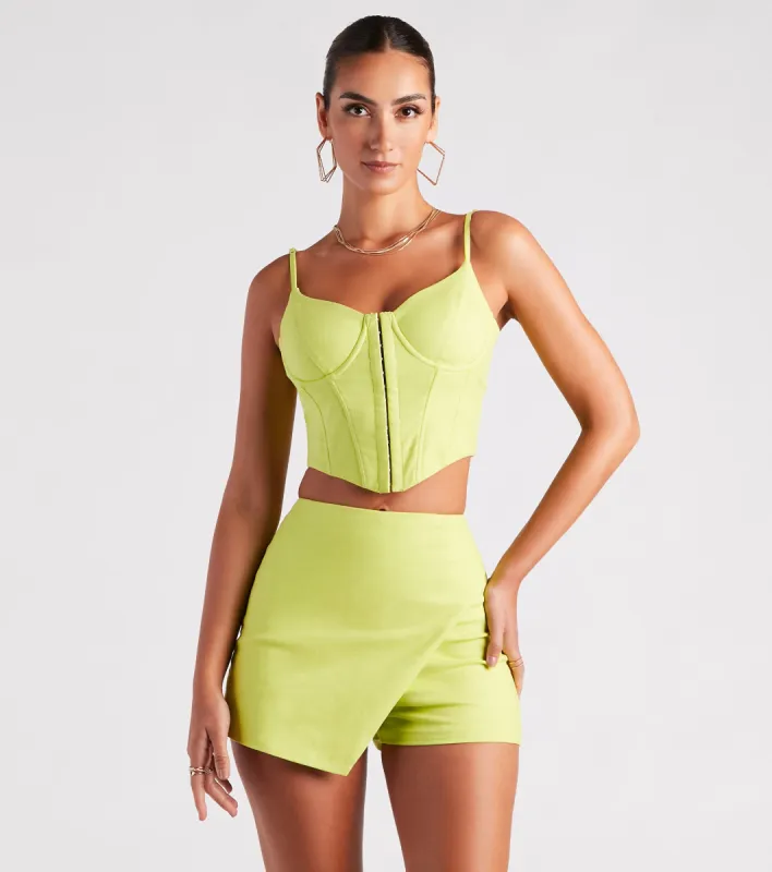Flirtatious Style Linen Corset Top sold by Windsor