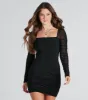 Irresistible Shine Rhinestone Mesh Mini Dress sold by Windsor