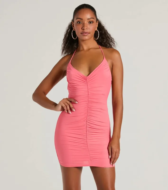 Ready To Amaze Low-Back Bodycon Mini Dress sold by Windsor