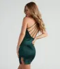 CLEARANCE - Dancing In Satin Strappy Mini Dress sold by Windsor