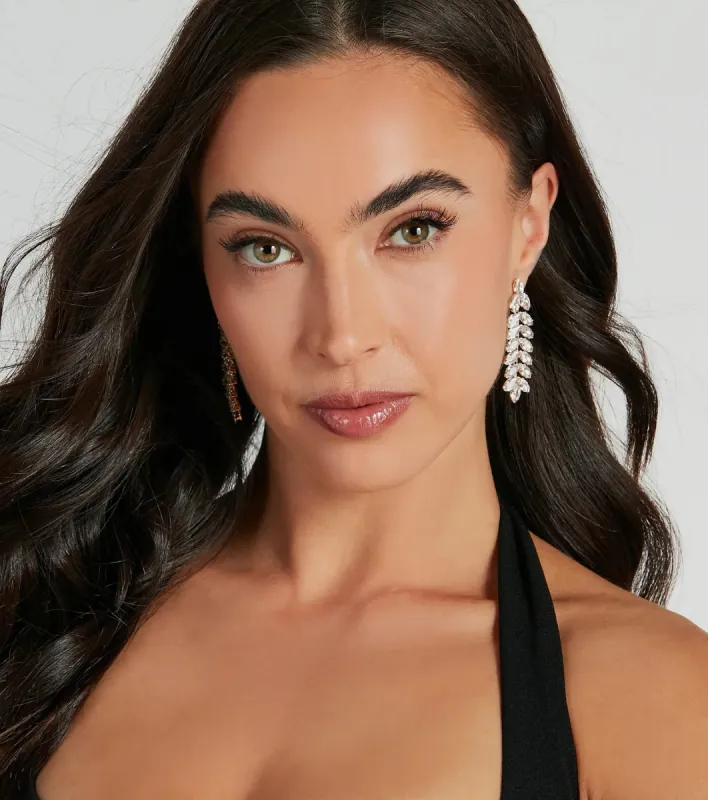 Glam Goddess Marquise Cubic Zirconia Duster Earrings sold by Windsor