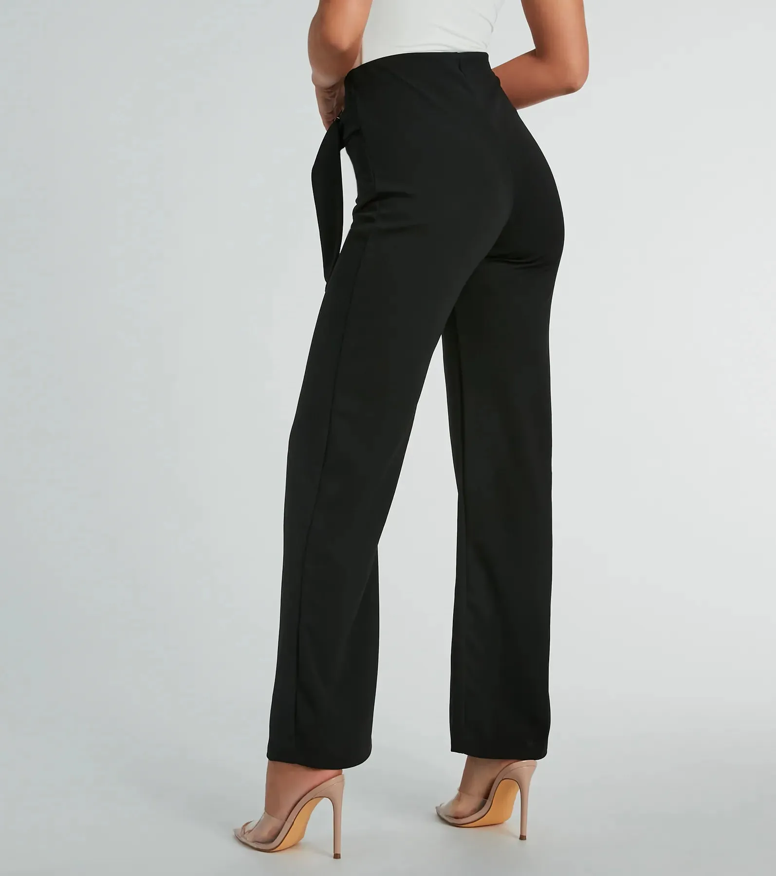 With Confidence High-Rise Straight-Leg Crepe Pants sold by Windsor product image thumbnail 3