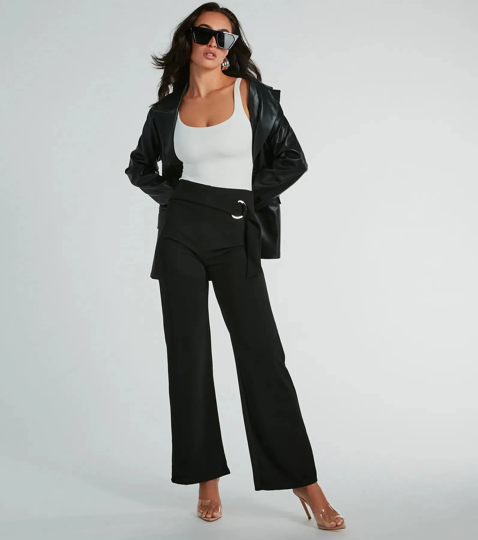 With Confidence High-Rise Straight-Leg Crepe Pants sold by Windsor