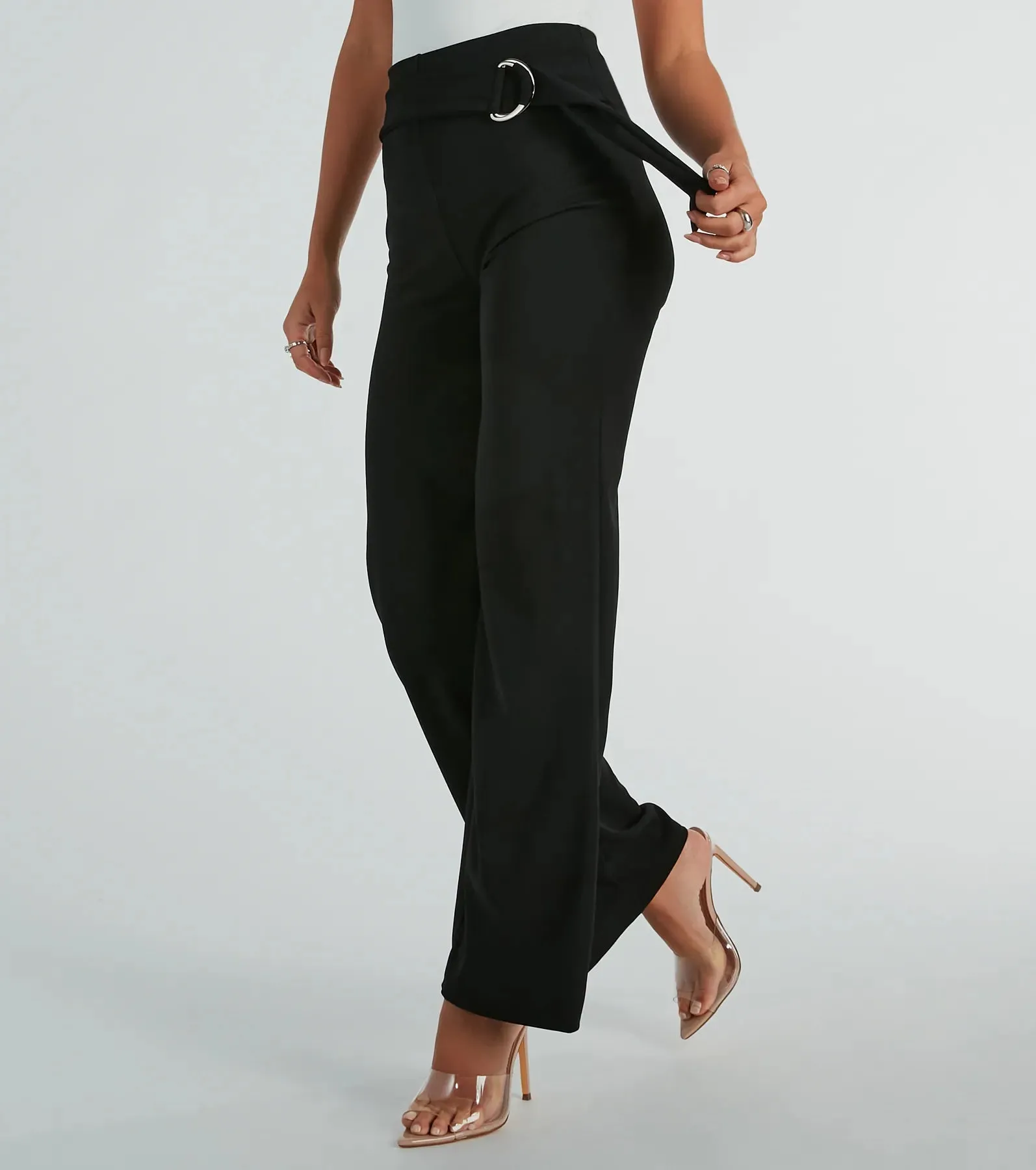 With Confidence High-Rise Straight-Leg Crepe Pants sold by Windsor product image thumbnail 2
