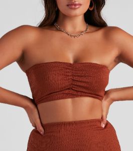 So Stunning Ruched Tube Top sold by Windsor