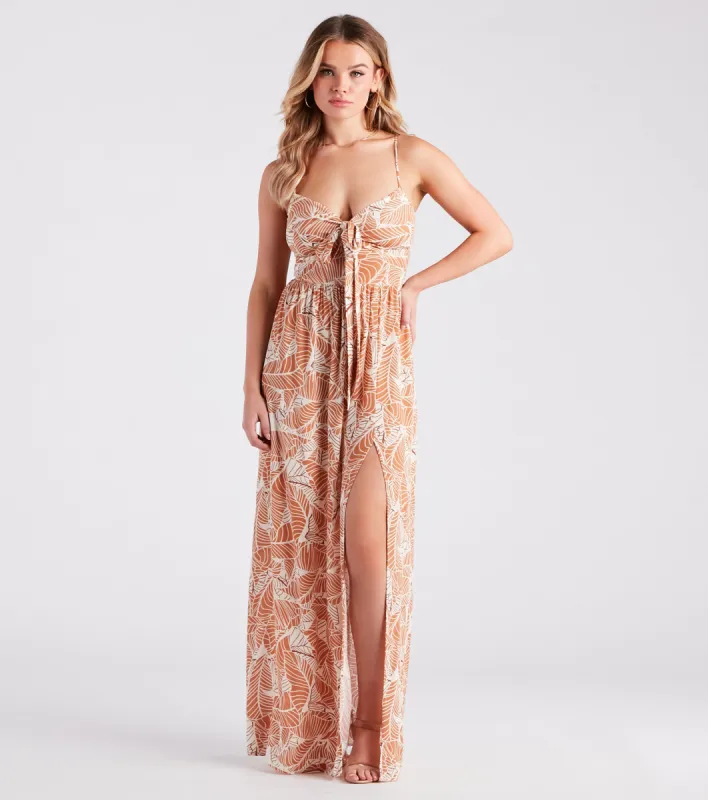 Vacay Happy Hour Tropical Print Maxi Dress sold by Windsor