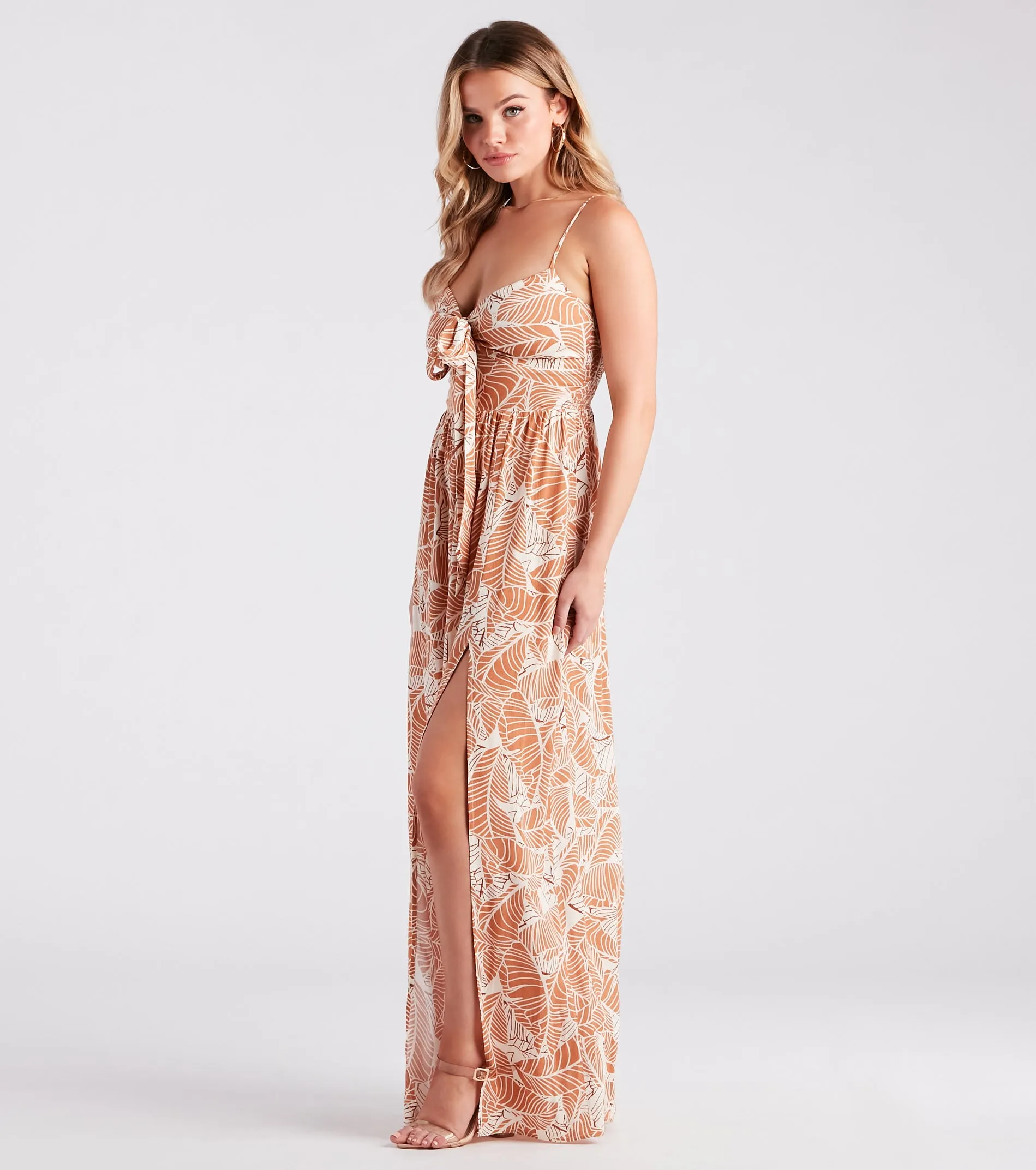 Vacay Happy Hour Tropical Print Maxi Dress sold by Windsor product image thumbnail 3