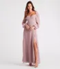 Sheer Beauty Chiffon Slit Maxi Dress sold by Windsor