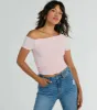 Flawless 'Fit Off-The-Shoulder Smooth Knit Top sold by Windsor