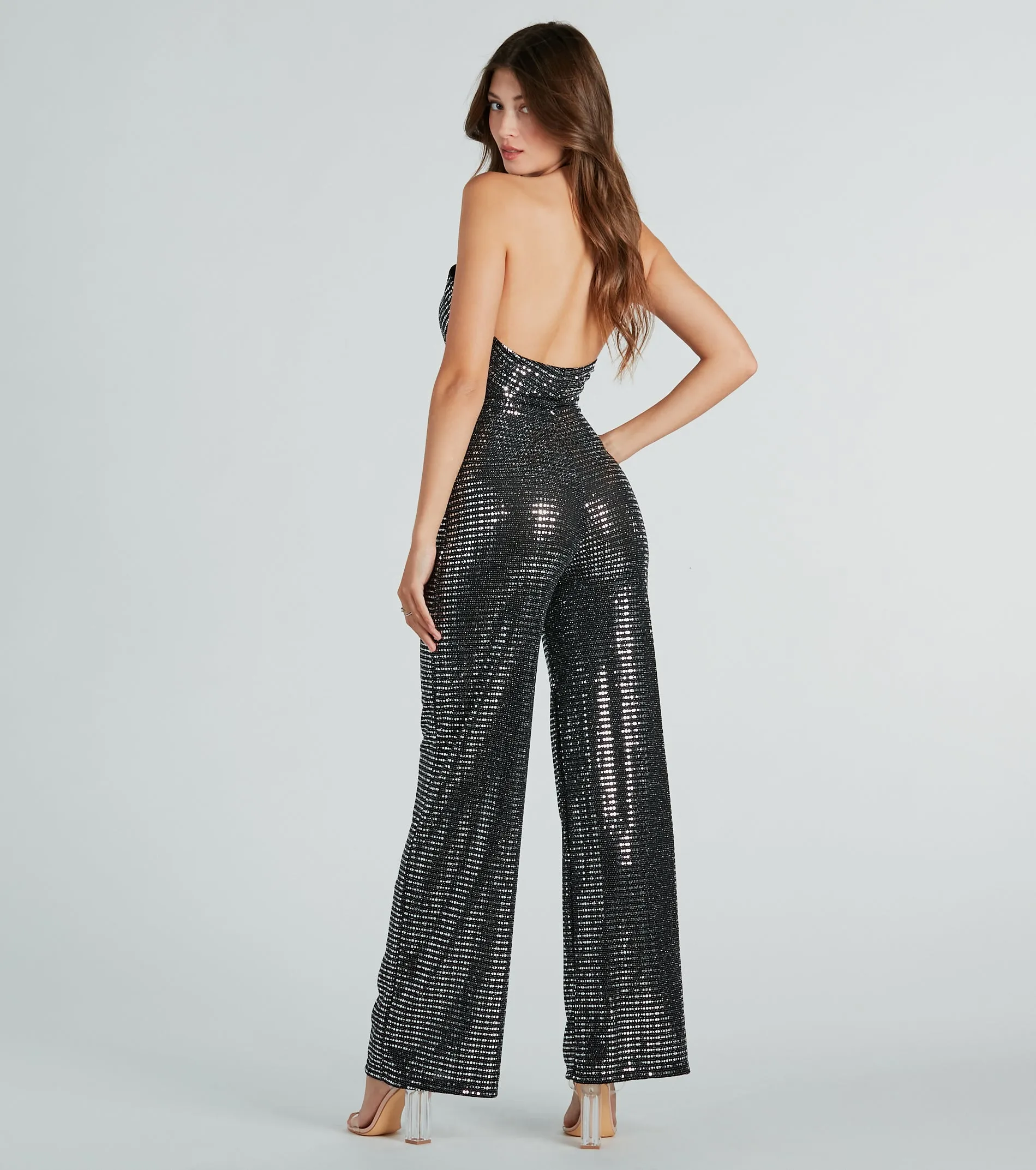 Ultimate Glamour Sequin Cutout Jumpsuit sold by Windsor product image thumbnail 2