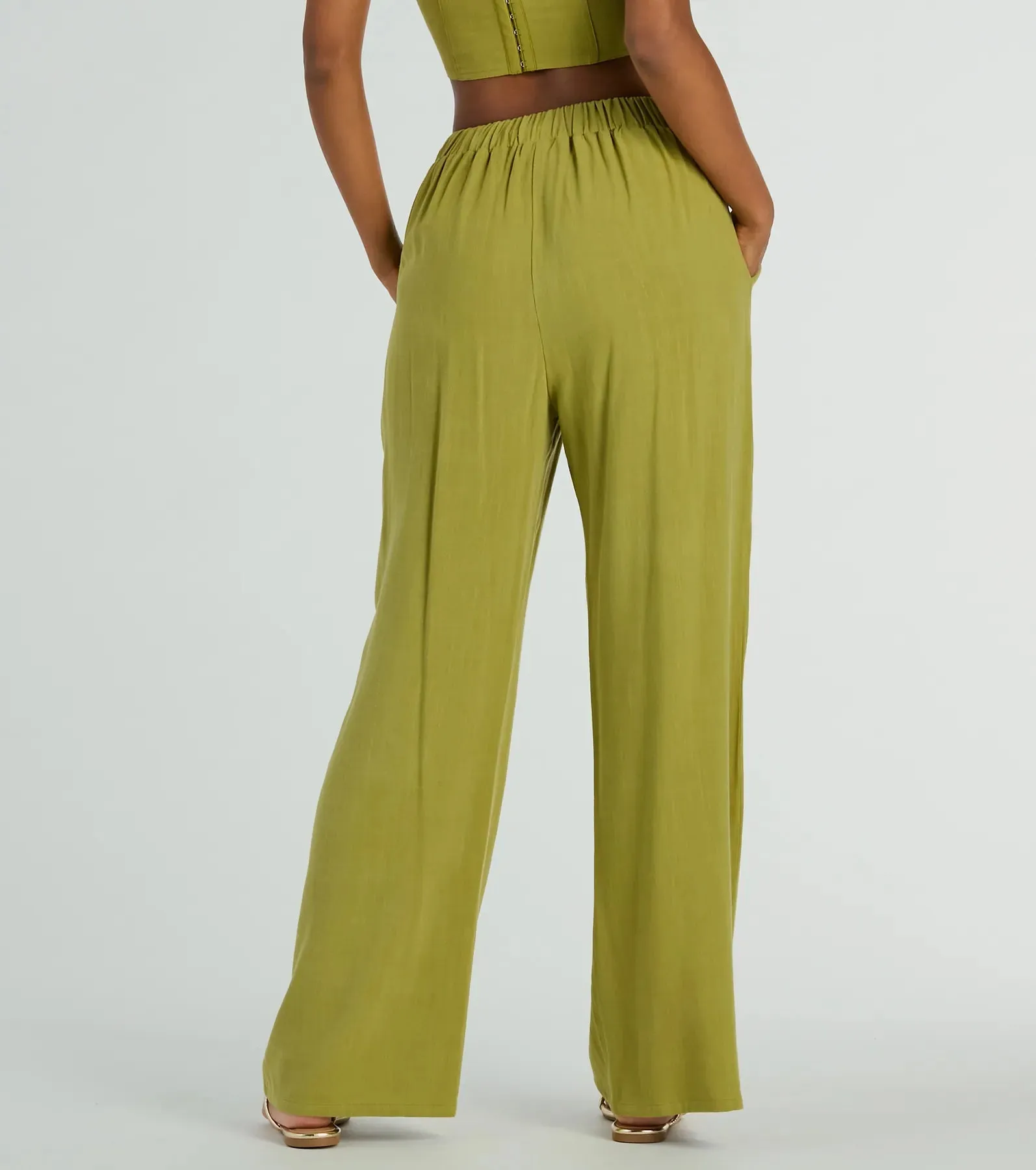 Keep It Light High Rise Linen Palazzo Pants sold by Windsor product image thumbnail 3