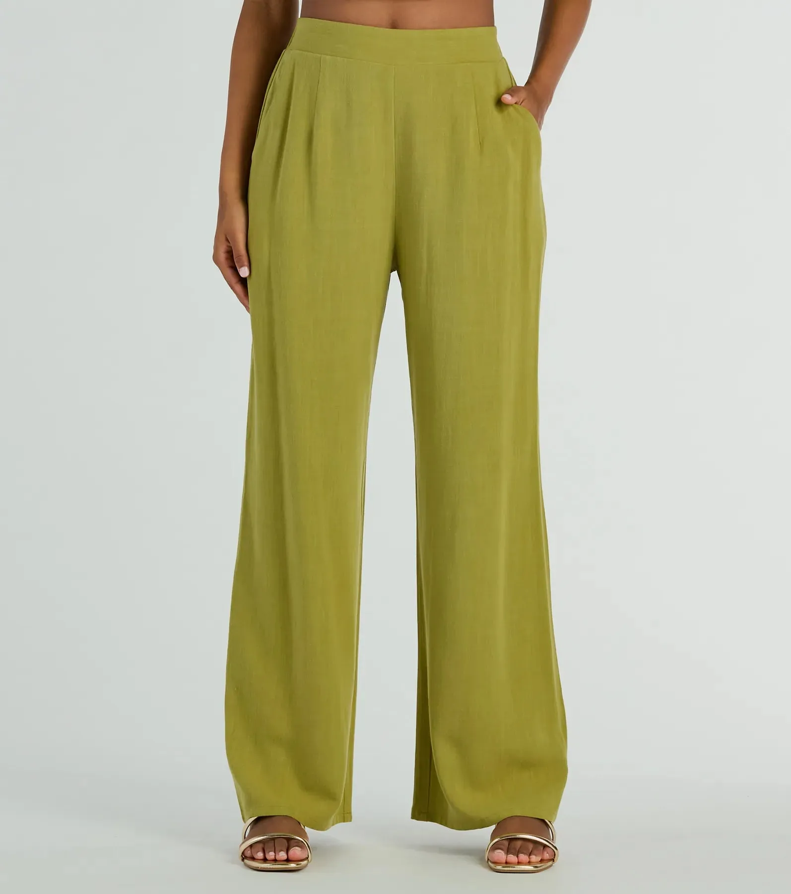 Keep It Light High Rise Linen Palazzo Pants sold by Windsor product image thumbnail 2