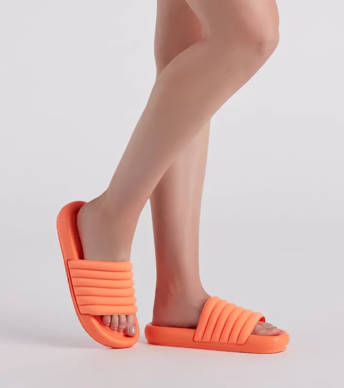 Slip Into Comfort Puff Slide Sandals sold by Windsor