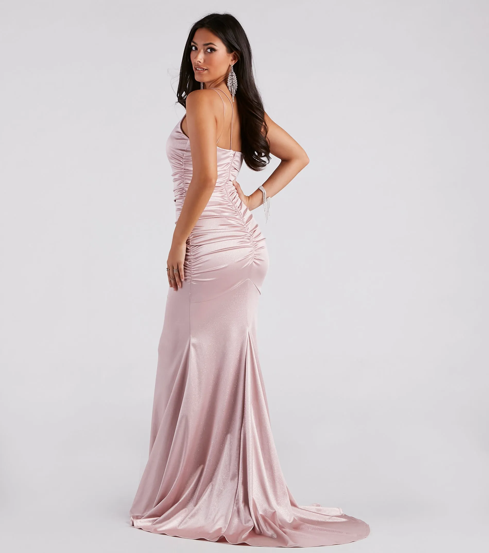 Faith Formal Glitter Ruche Mermaid Dress sold by Windsor product image thumbnail 2