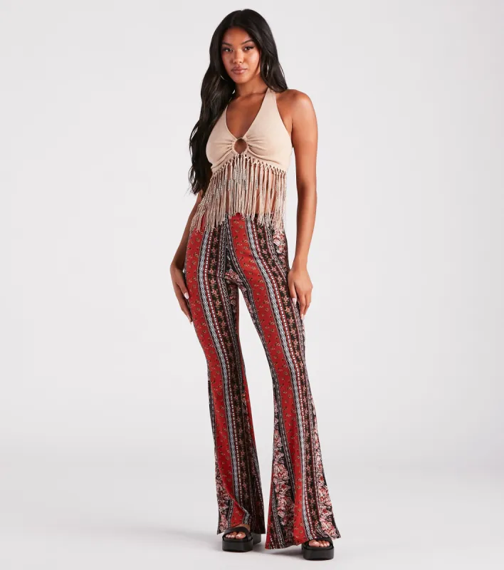 Fun And Free Boho High-Rise Flare Pants sold by Windsor