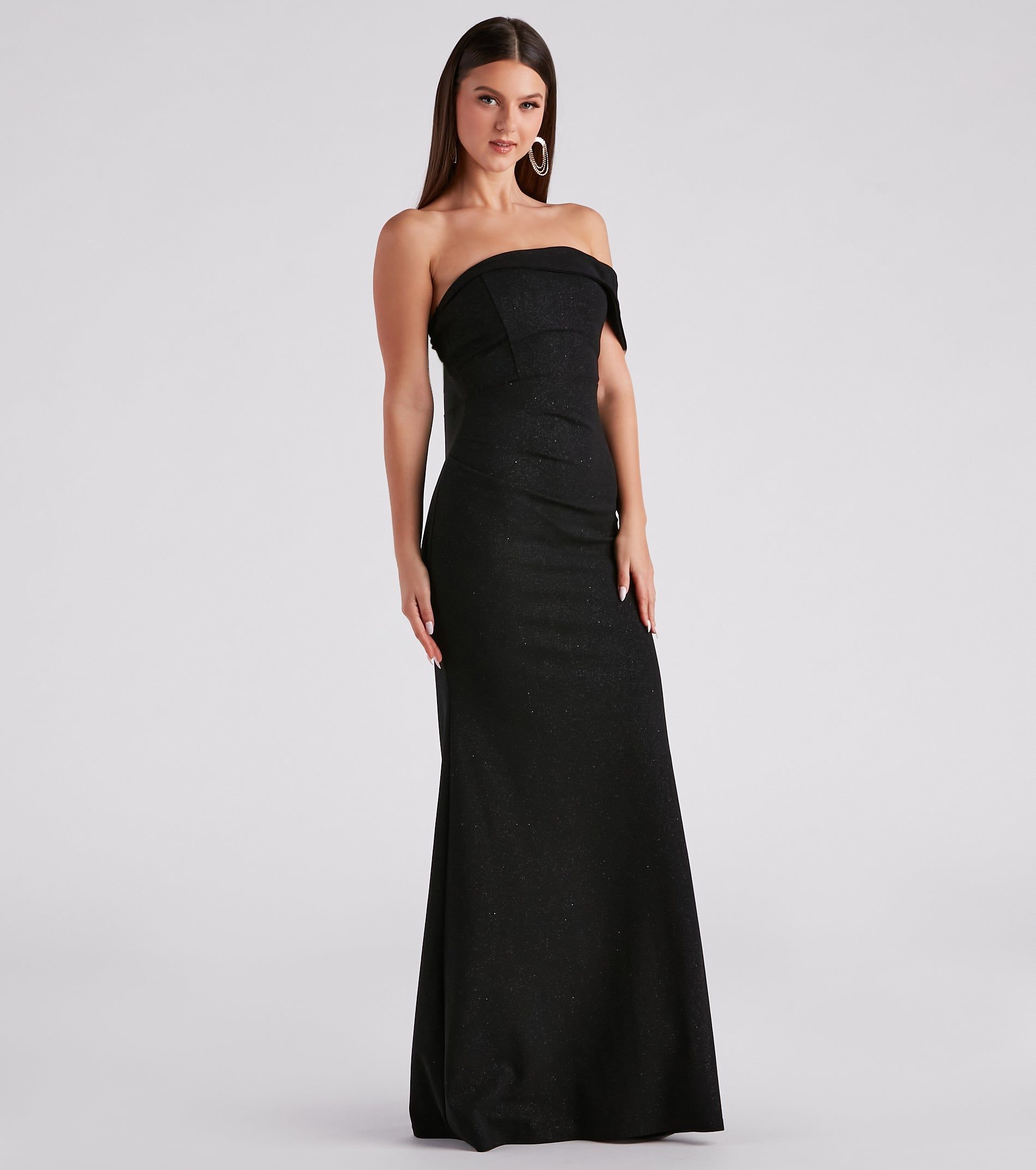 Marnie Formal Glitter Crepe A-Line Dress sold by Windsor product image thumbnail 3