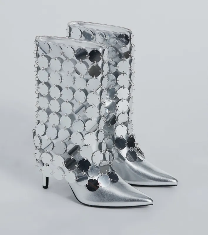Flashy Glam Sequin Stiletto Boots sold by Windsor