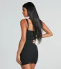 At My Best Crepe Lace Trim Corset Mini Dress sold by Windsor