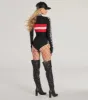 Racing Hottie Long Sleeve Checkered Bodysuit sold by Windsor