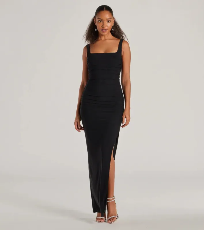 Layne Square Neck Slim Mesh Formal Dress sold by Windsor