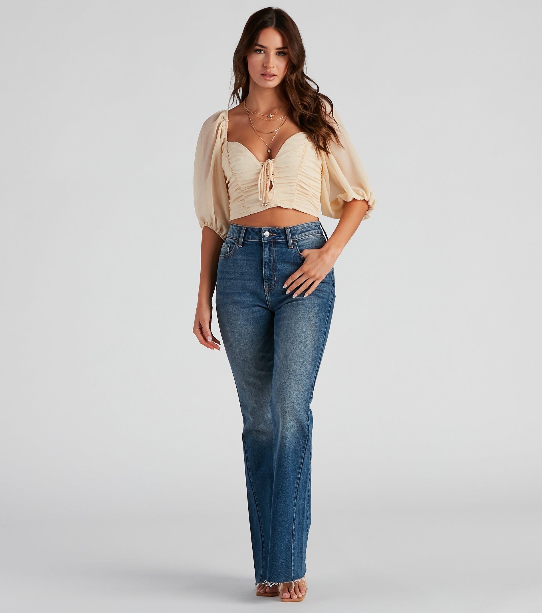 Effortless And Chic Cropped Blouse sold by Windsor product image thumbnail 3