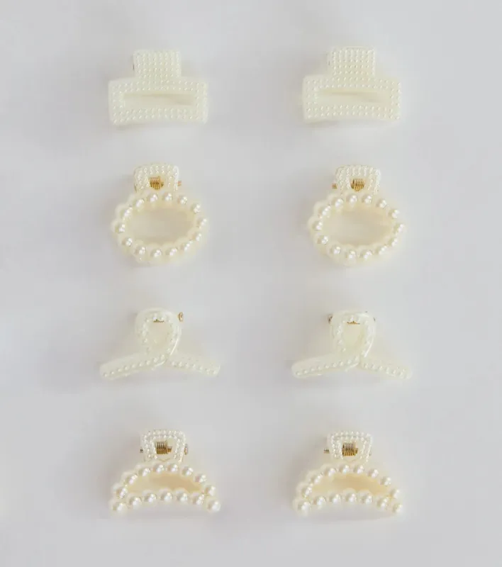 So Fine Faux Pearl Eight Piece Mini Hair Clip Set sold by Windsor