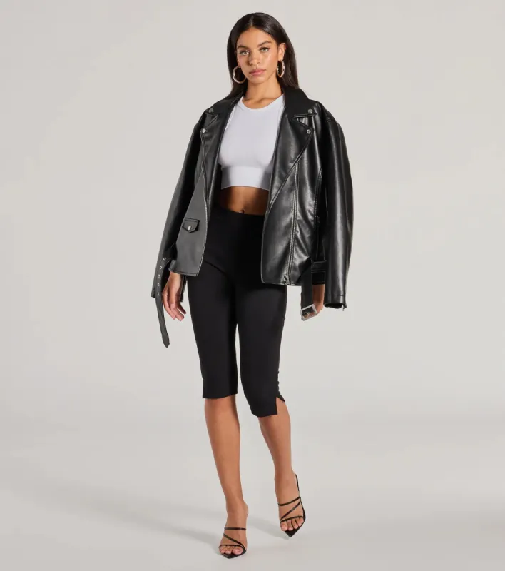Forever On Trend High Rise Ponte Capri Pants sold by Windsor