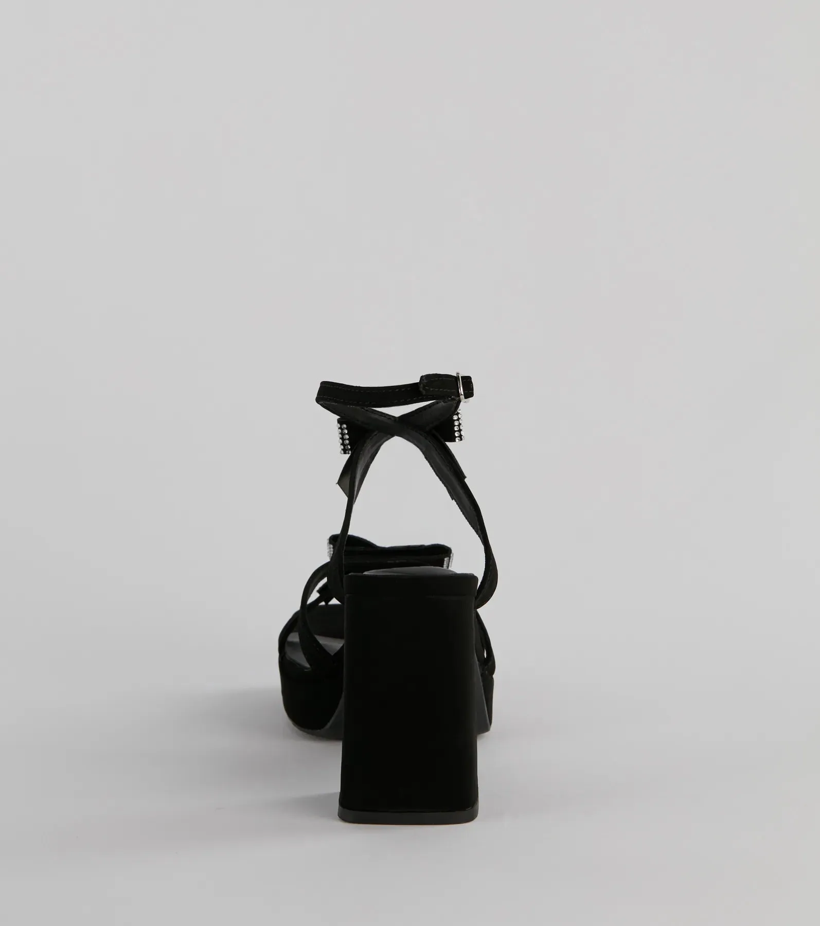 Soiree Glam Rhinestone Bow Platform Block Heels sold by Windsor product image thumbnail 3