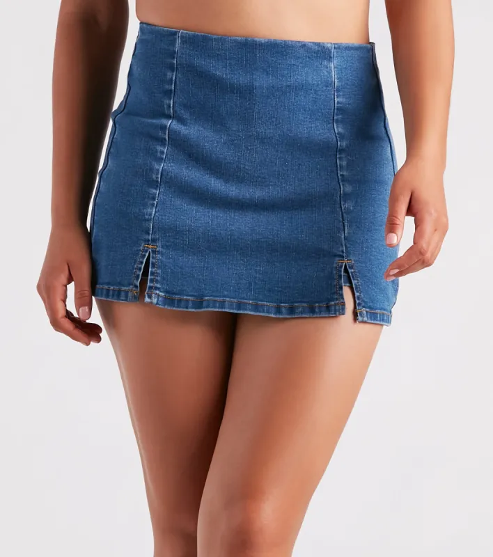 Always On Trend Denim Mini Skort sold by Windsor