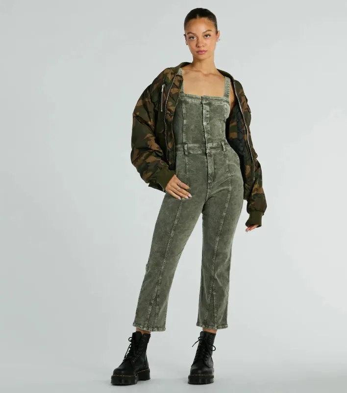 Stylish Edge Acid-Wash Corduroy Jumpsuit sold by Windsor