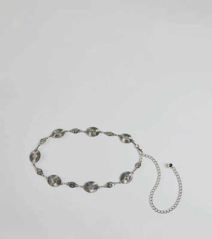 Forever Boho Oval Disc Chain Belt sold by Windsor
