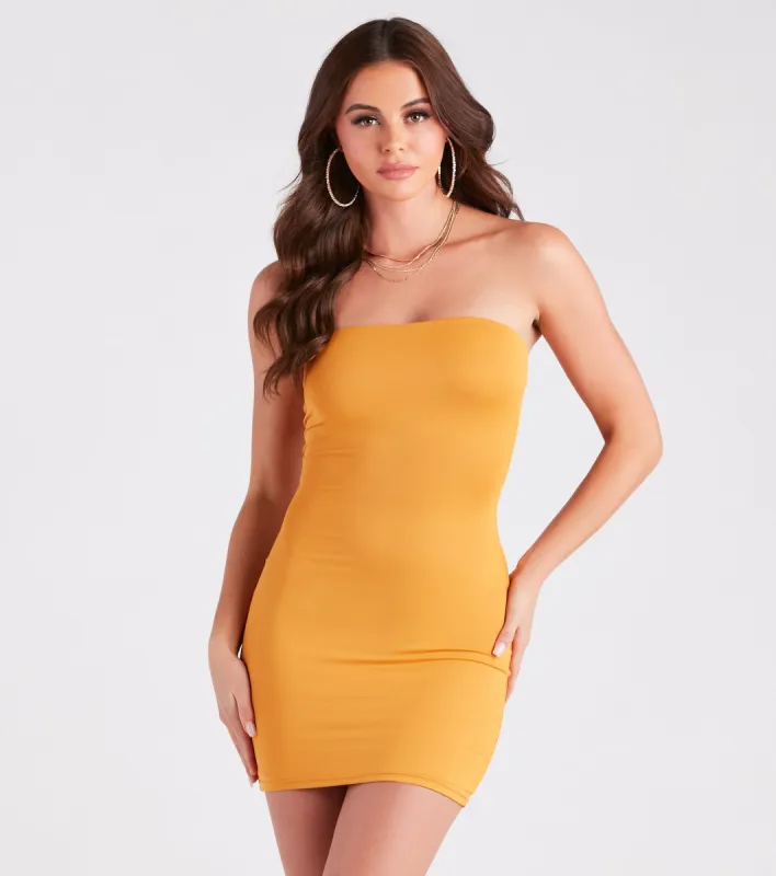Casually Effortless Smooth Knit Bodycon Mini Dress sold by Windsor